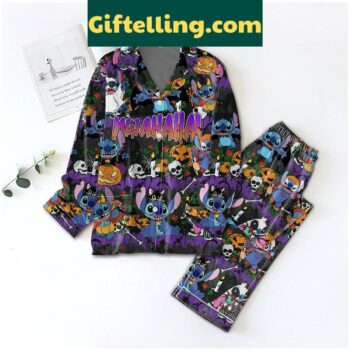 Stitch Ohana Happy Halloween Nightmare Pajamas Set for family