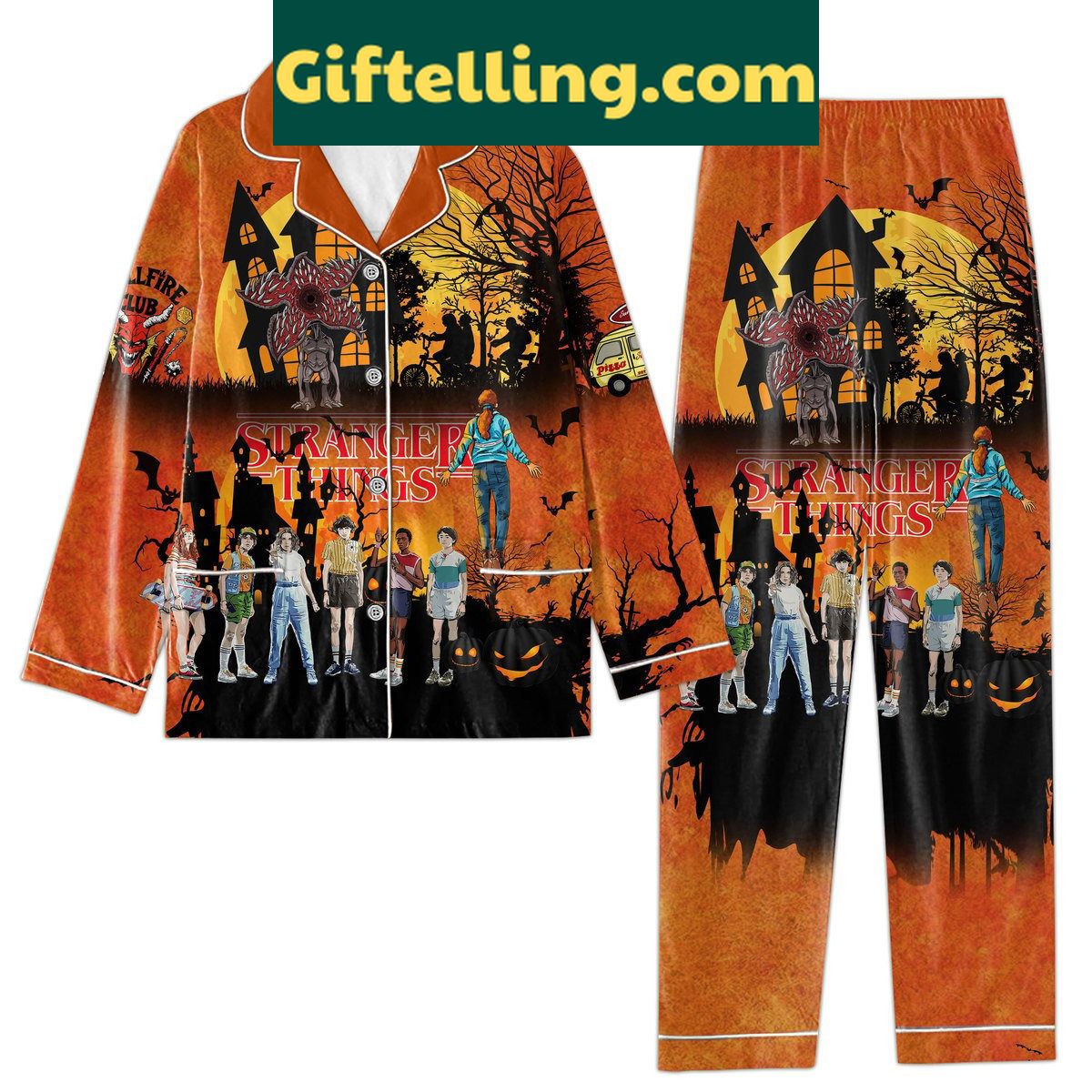 stranger-things-hellfire-club-halloween-night-pajamas-set-2-piece-2 2-piece Stranger Things Hellfire Club Halloween Night Pajamas Set