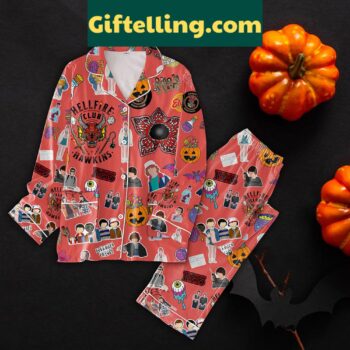 Stranger Things Hellfire Club Hawkins Pajamas Set
