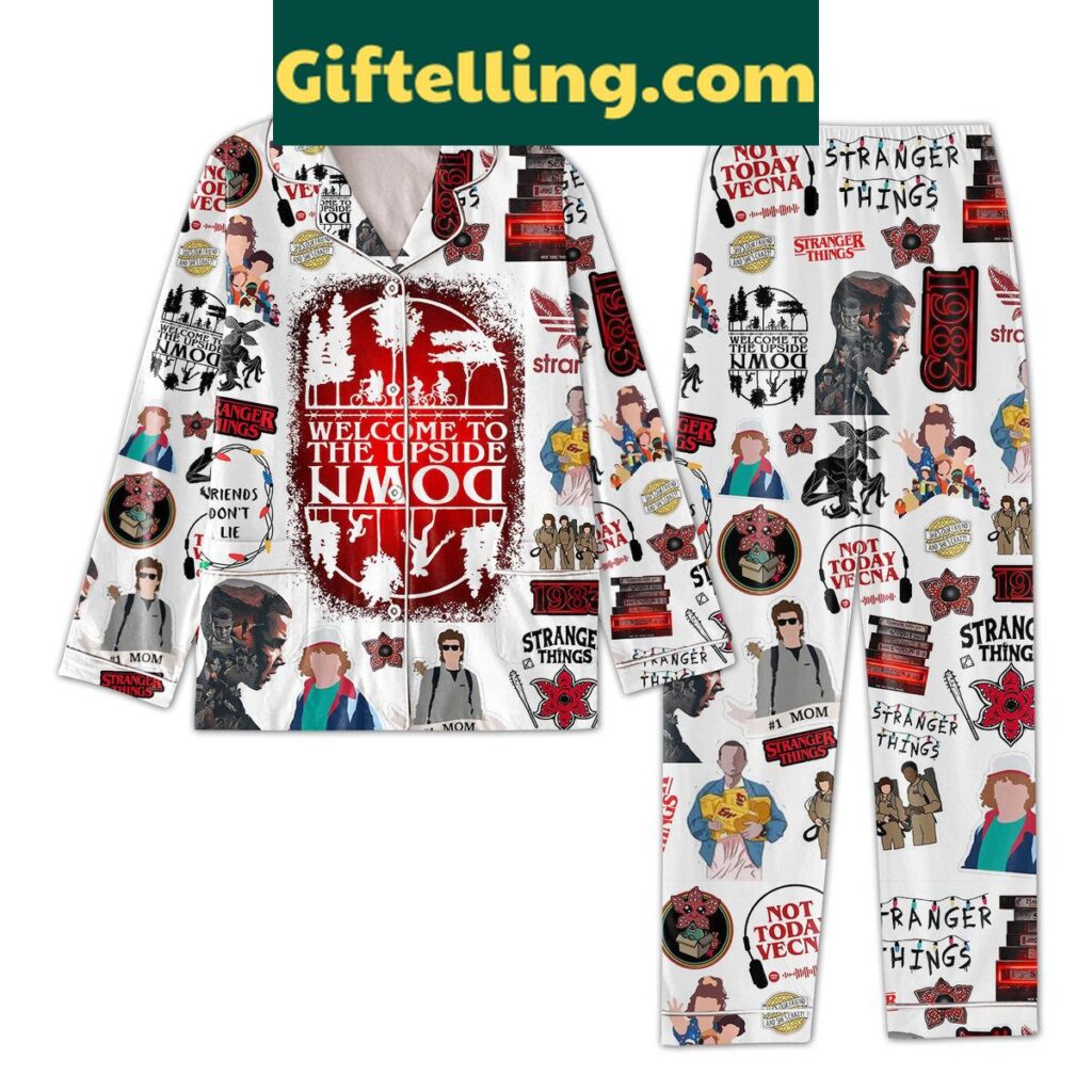 Stranger Things Welcome To The Upside Down Polyester Pajamas Set