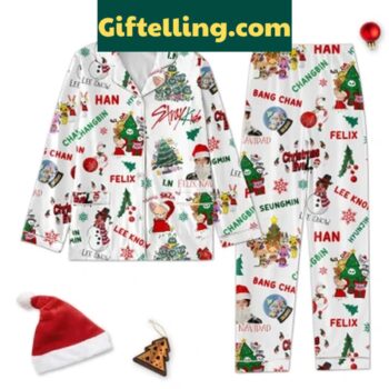 Stray Kids Christmas 2024 Polyester Pajamas Set