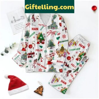 Stray Kids Christmas 2024 Polyester Pajamas Set