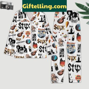 Styx Rock Band Fan Polyester Pajamas Set