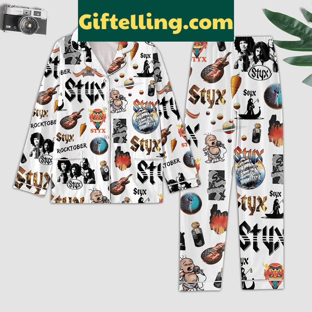 styx-rock-band-fan-polyester-pajamas-set-for-adults-1 Styx Rock Band Fan Polyester Pajamas Set