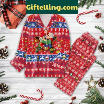 Super Mario Bros silk pajamas set