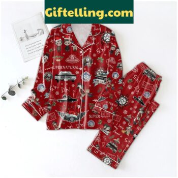 Supernatural Winchester Family Christmas Polyester Pajamas Set