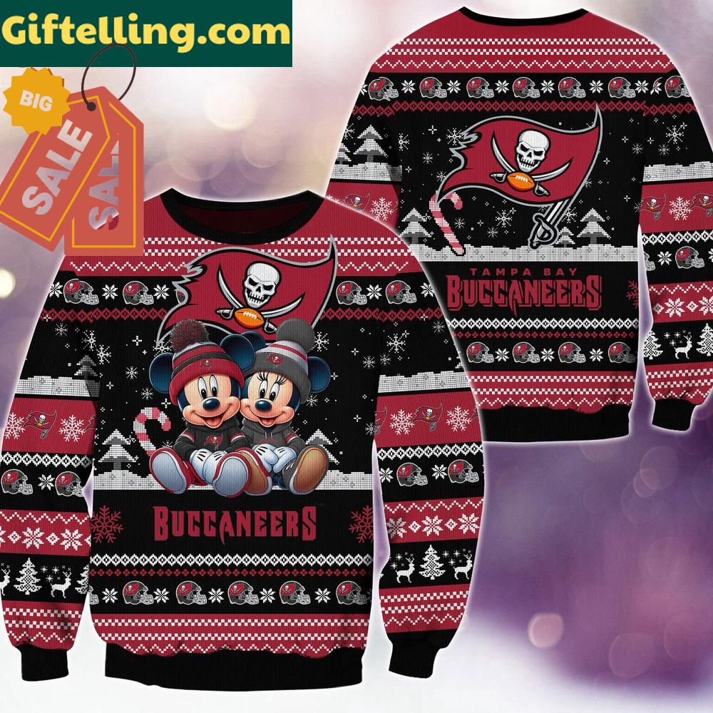 Tampa Bay Buccaneers NFL Mickey Minnie Ugly Christmas Sweater for men and women