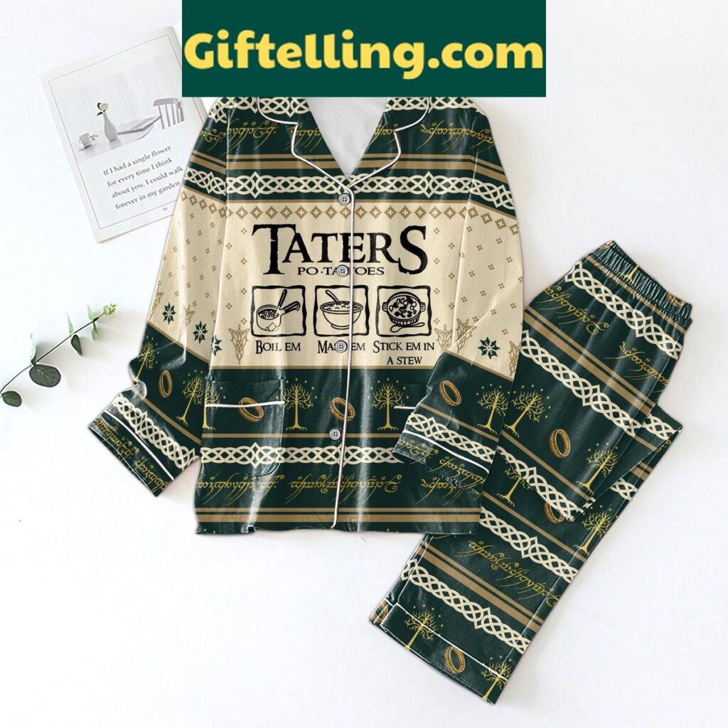 Taters Potatoes Pajamas Set with a funny design