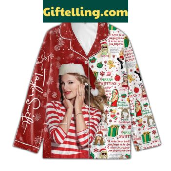 Taylor Swift Christmas I Check It Once Then I Check It Twice Polyester Pajamas Set