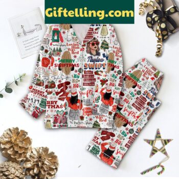 Taylor Swift In My Heart Is A Christmas Tree Farm Pajamas Set