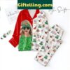 Taylor Swift Christmas Tree Farm Red Design Polyester Pajamas Set