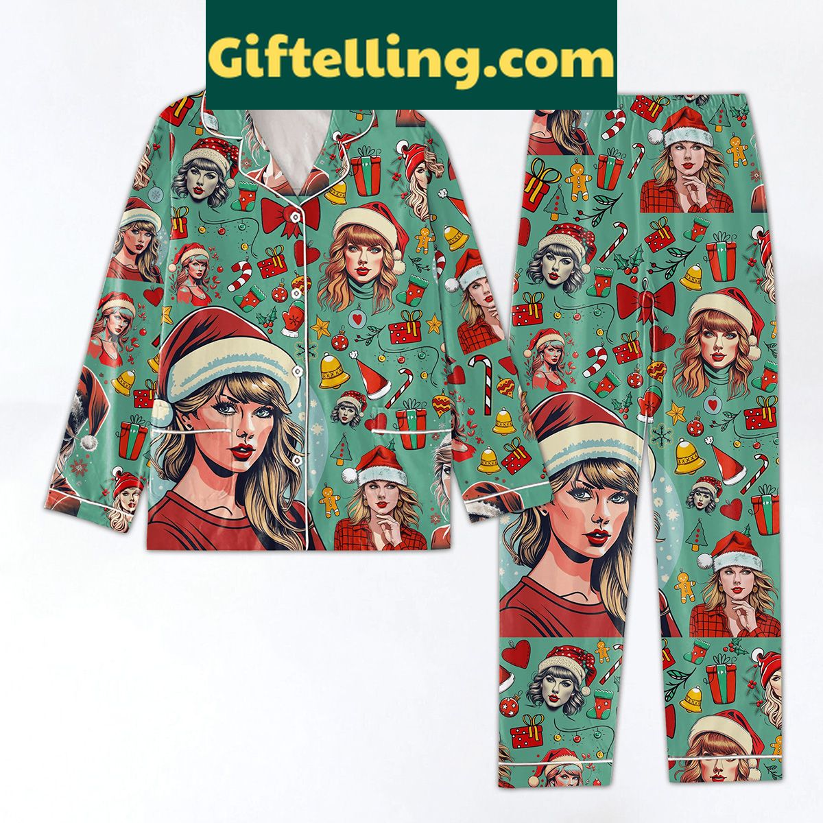 taylor-swift-merry-christmas-pajamas-set-exclusive-holiday-gift-2 Taylor Swift Merry Christmas Pajamas Set, festive holiday pajamas for women