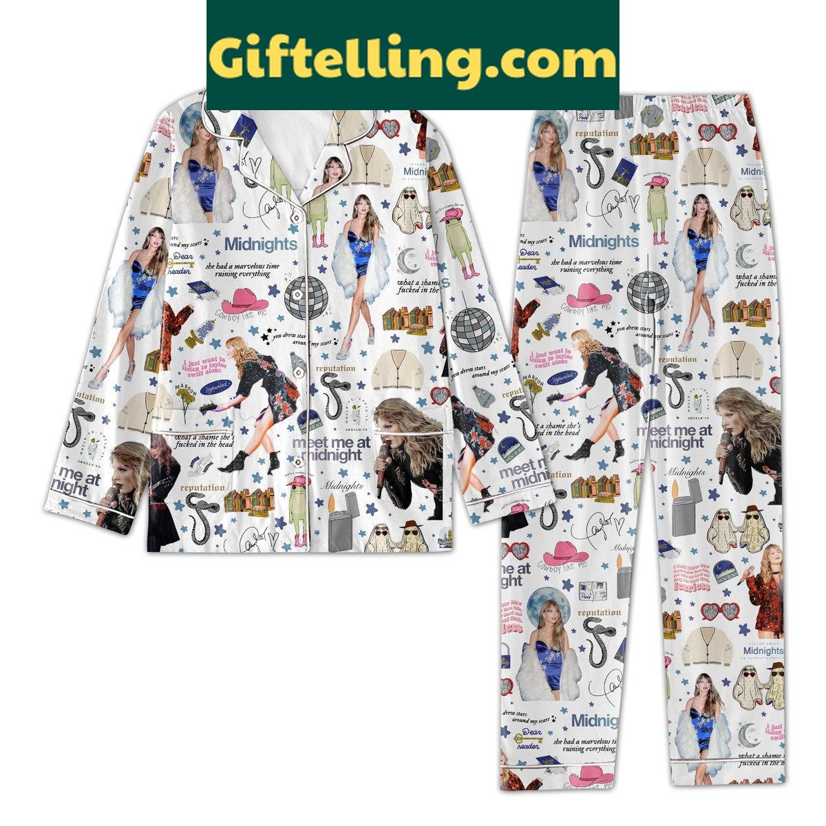 taylor-swift-midnights-meet-me-at-midnight-pajamas-set-2 Taylor Swift Midnights Meet Me product image showing design and team colors