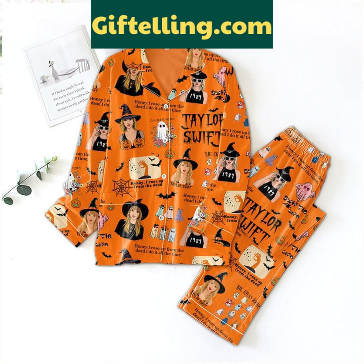 Taylor Swift Rising From The Death Halloween Polyester Pajamas Set Taylor Swift Rising From The Death Halloween Polyester Pajamas Set