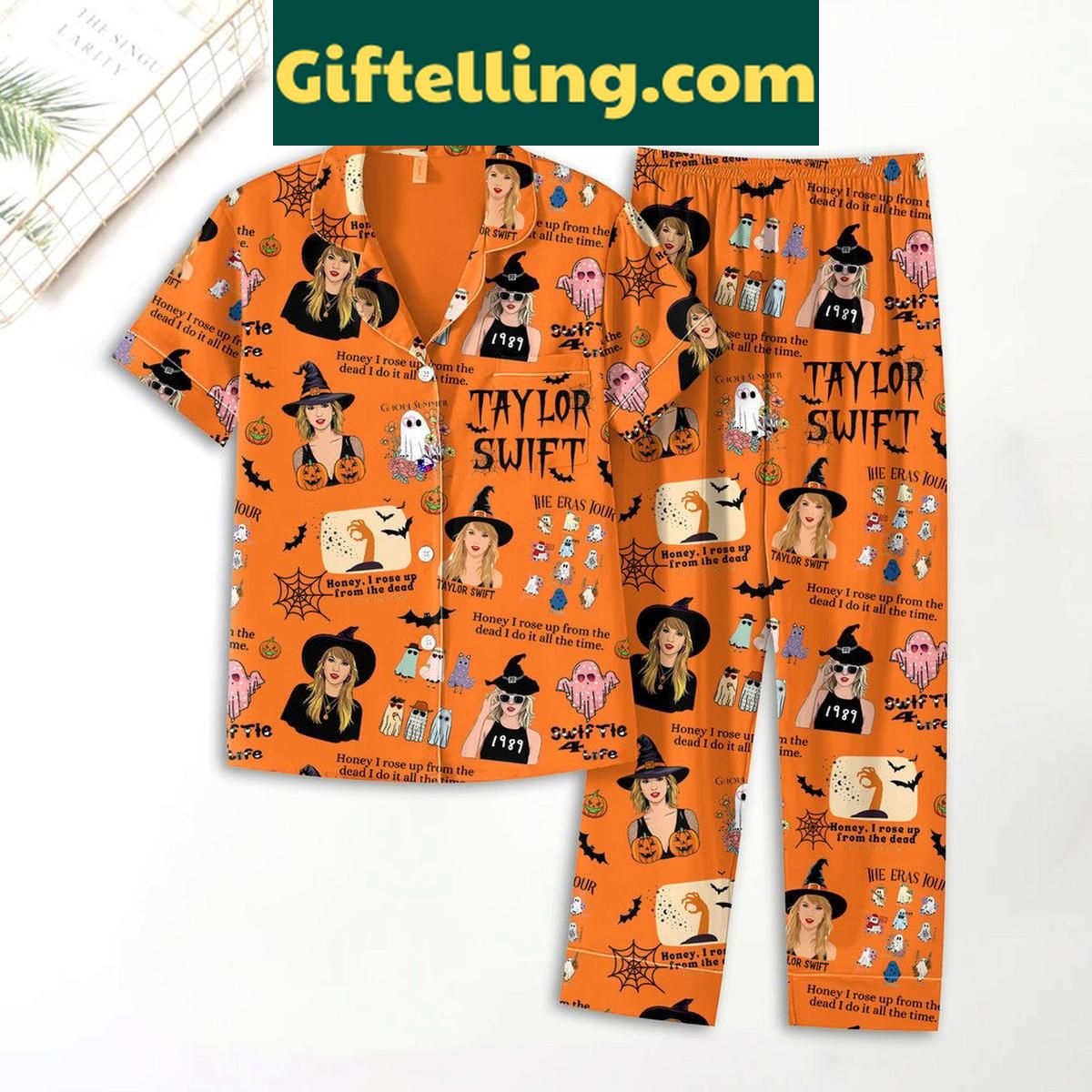 Taylor Swift Rising From The Death Halloween Polyester Pajamas Set Taylor Swift Rising From The Death Halloween Polyester Pajamas Set