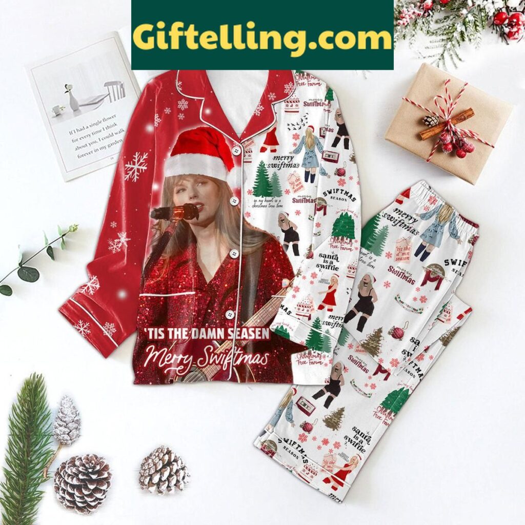 Taylor Swift Tis The Damn Season Merry Christmas Polyester Pajamas Set