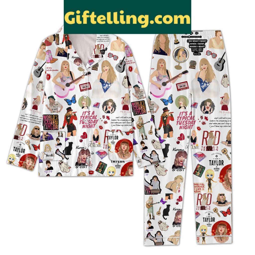 Taylor Swift World's Okayest Taylor Polyester Pajamas Set