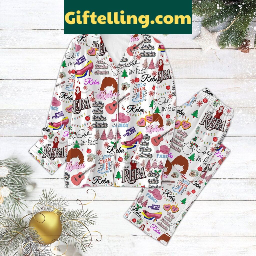 Team Reba Dolly Reba Trisha Shania country music themed pajamas set