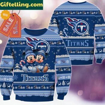 Tennessee Titans NFL Mickey Minnie Ugly Christmas Sweater