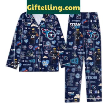 Tennessee Titans Titan Up Love Pajamas Set for women