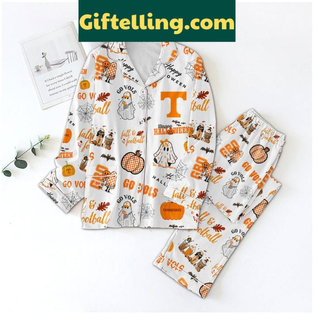 Tennessee Volunteers polyester pajamas set for fall and football