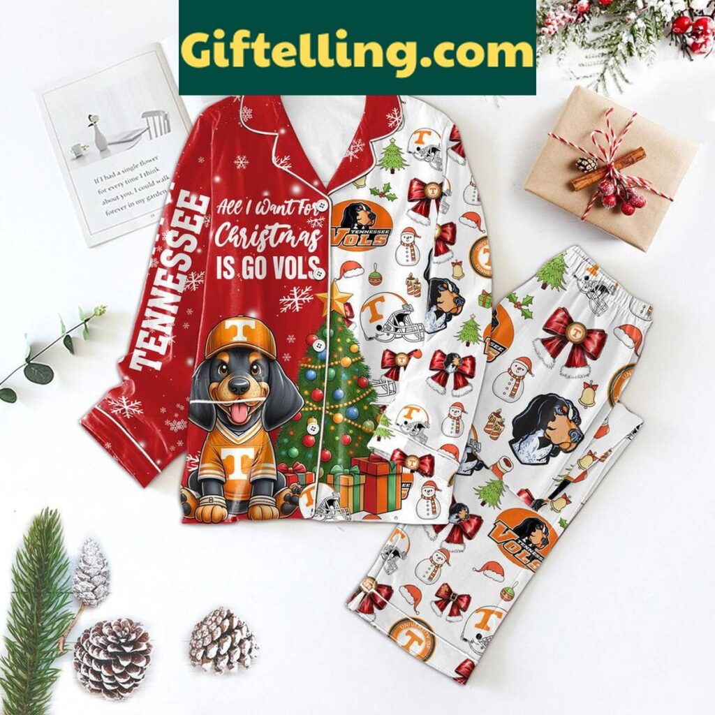 Tennessee Volunteers Christmas 2024 Polyester Pajamas Set