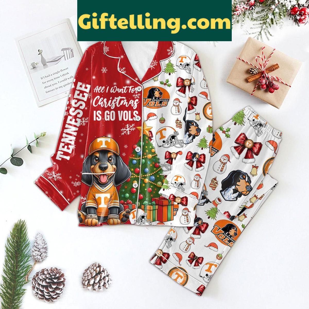 tennessee-volunteers-pajamas-set-for-christmas-2024-go-vols-polyester-sleepwear-1 Tennessee Volunteers Christmas 2024 Polyester Pajamas Set