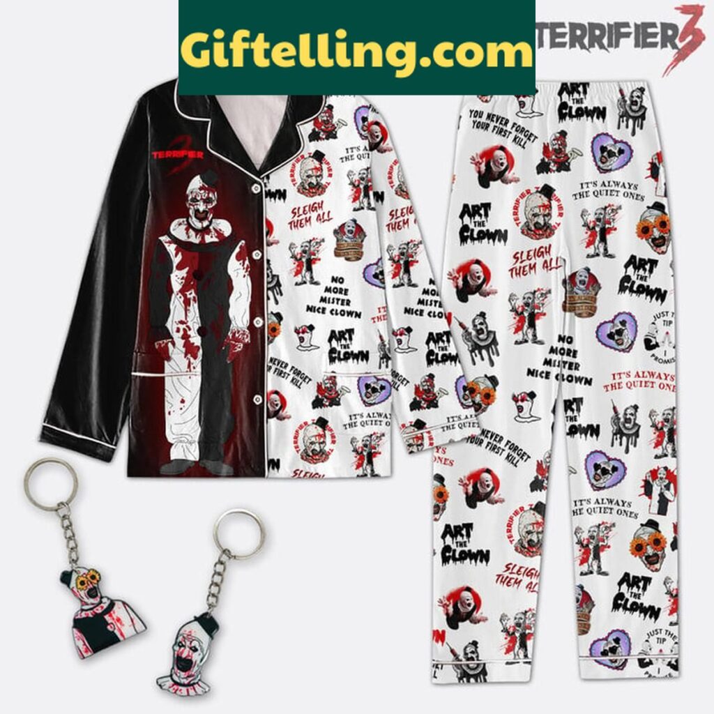 Terrifier 3 It's Always The Quiet Ones Polyester Pajama Set