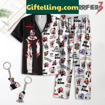 Terrifier 3 It's Always The Quiet Ones Polyester Pajama Set