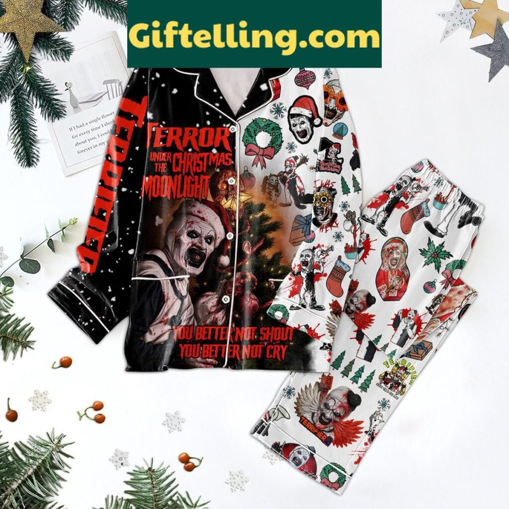 Terrifier 3 Christmas polyester pajamas set for men and women