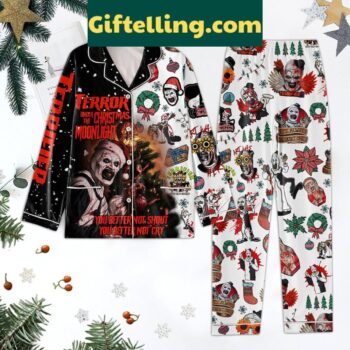 Terrifier 3 Christmas polyester pajamas set for men and women