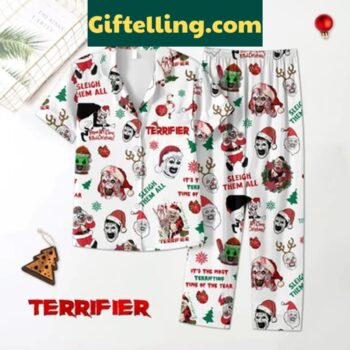 Terrifier Sleigh Them All Christmas 2024 Polyester Pajamas Set