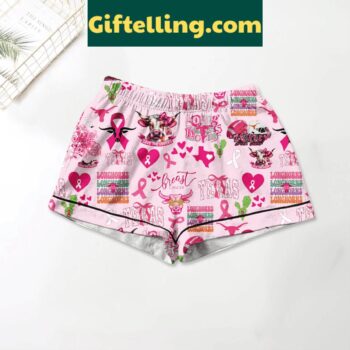 Texas Longhorn Cancer Warrior Polyester Pajamas Set