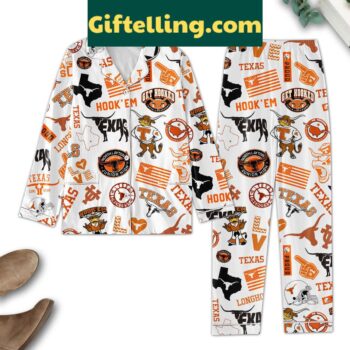 Texas Longhorn Hook'em Get Hooked Pajamas Set
