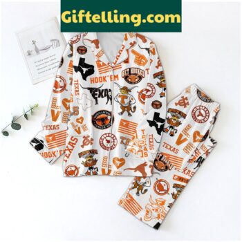 Texas Longhorn Hook'em Get Hooked Pajamas Set