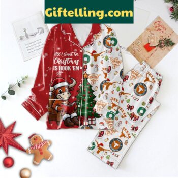 Texas Longhorns Christmas Pajamas Set