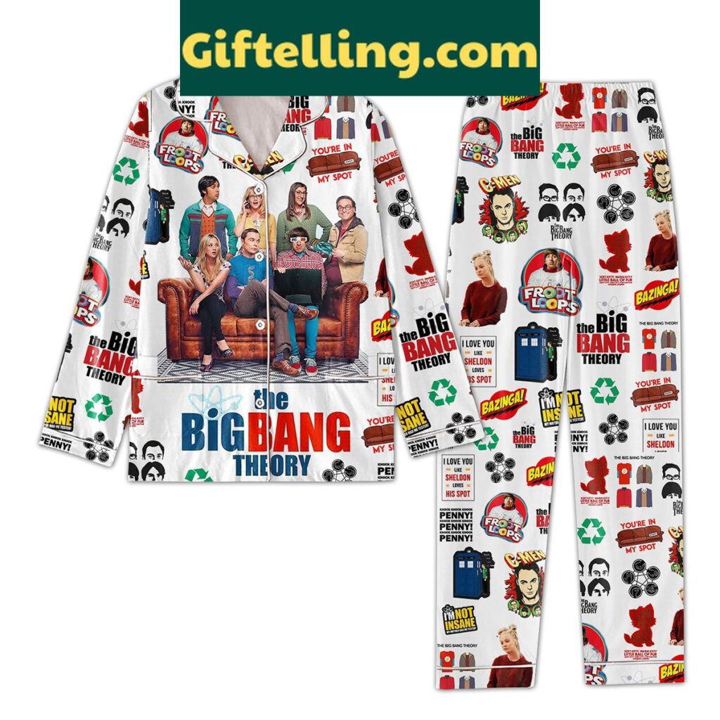 The Big Bang Theory Bazinga Sheldon Christmas Polyester Pajamas Set