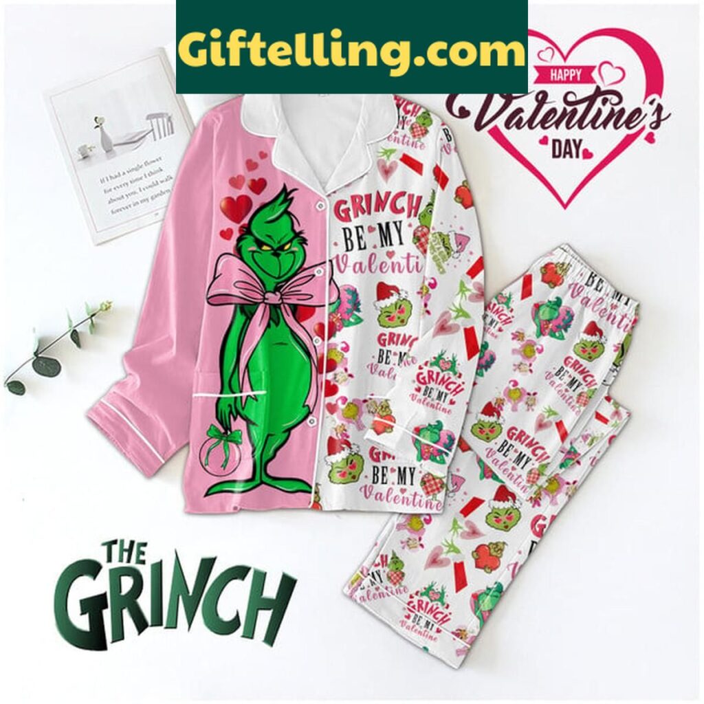 The Grinch I Love You Valentine's Day Polyester Pajamas Set