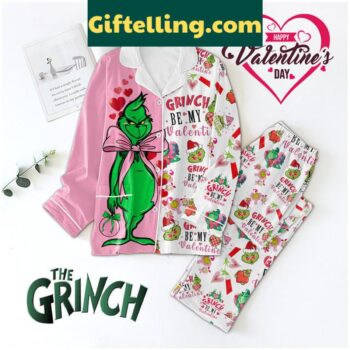 The Grinch I Love You Valentine's Day Polyester Pajamas Set
