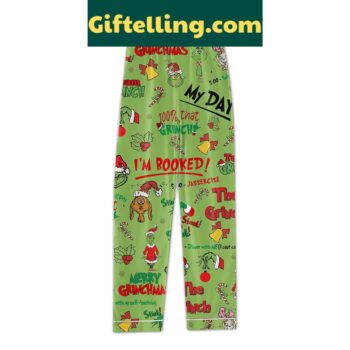 The Grinch I'm Booked For Christmas Polyester Pajamas Set