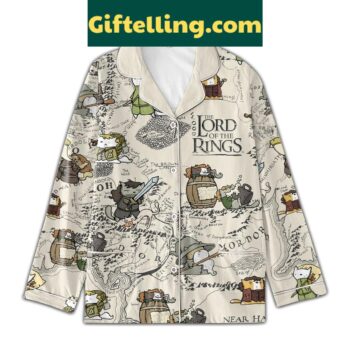 The Lord Of The Rings Map Of Middle Earth Polyester Pajamas Set