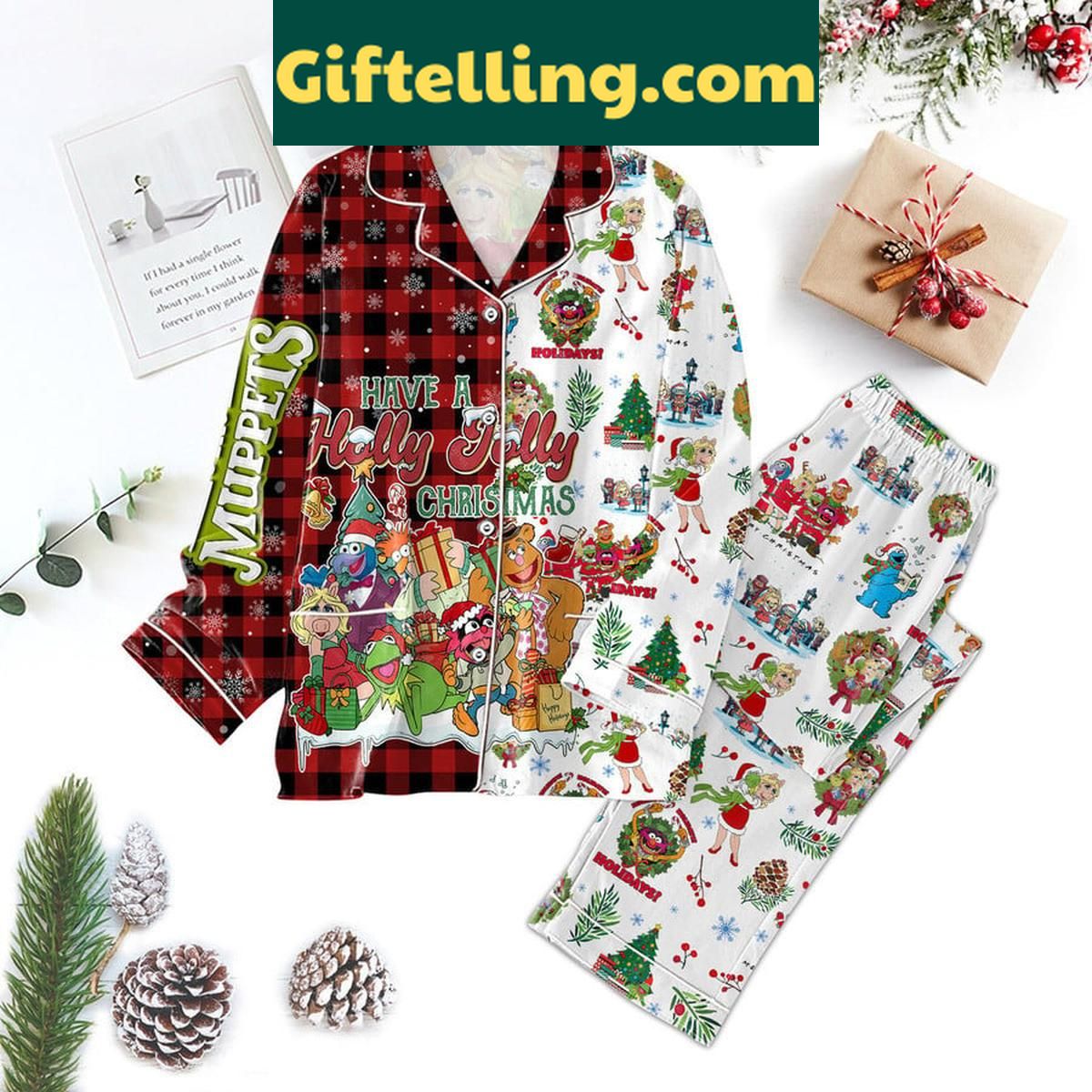 The Muppets Have A Holly Jolly Christmas Polyester Pajamas Set The Muppets Have A Holly Jolly Christmas Polyester Pajamas Set