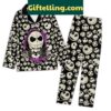The Nightmare Before Christmas Jack Skellington Skull Polyester Pajamas Set, a pair of Halloween-themed pajamas featuring Jack Skellington's skull design