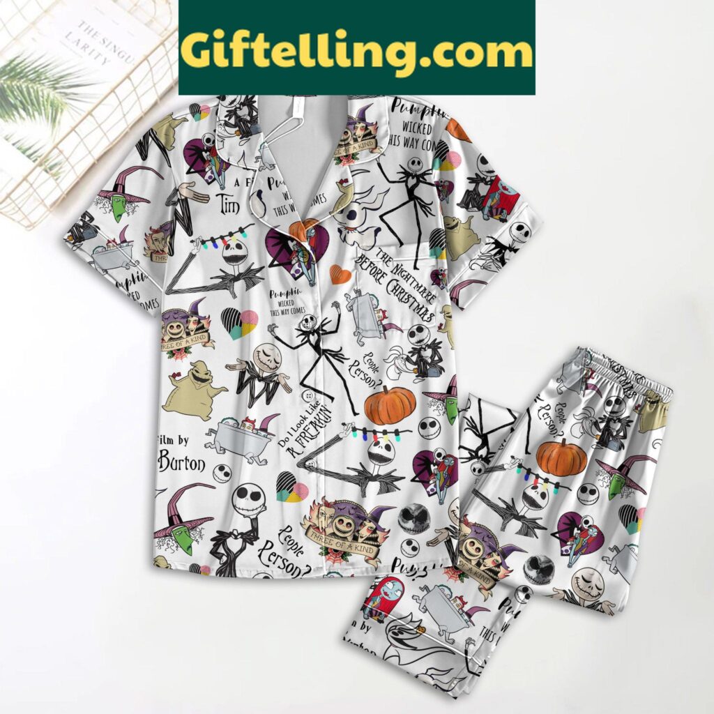 The Nightmare Before Christmas Jack Skellington Pajamas Set