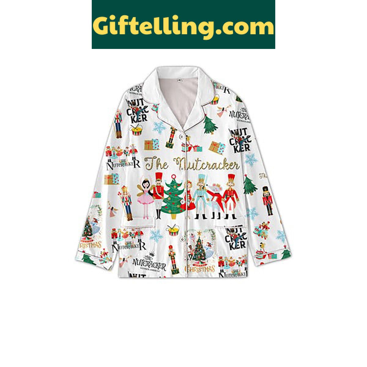 the-nutcracker-christmas-polyester-pajamas-set-for-women-holiday-sleepwear-2 The Nutcracker Christmas Polyester Pajamas Set - Holiday Polyester Pajama Set