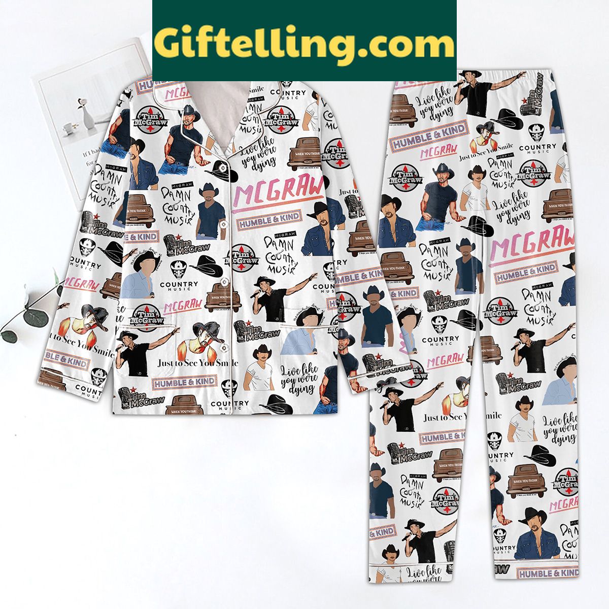 tim-mcgraw-damn-country-music-pajamas-set-sleep-in-country-style-1 Tim McGraw Damn Country Music Pajamas Set, country music-themed sleepwear