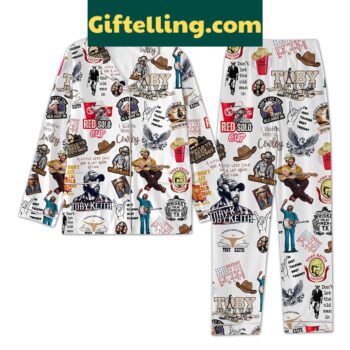 Toby Keith Been a Cowboy Fan Polyester Pajamas Set White