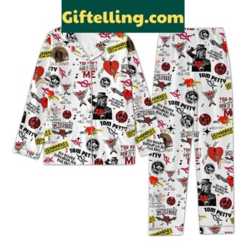 Tom Petty You Belong Somewhere You Feel Free Christmas Polyester Pajamas Set