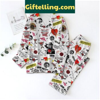 Tom Petty You Belong Somewhere You Feel Free Christmas Polyester Pajamas Set