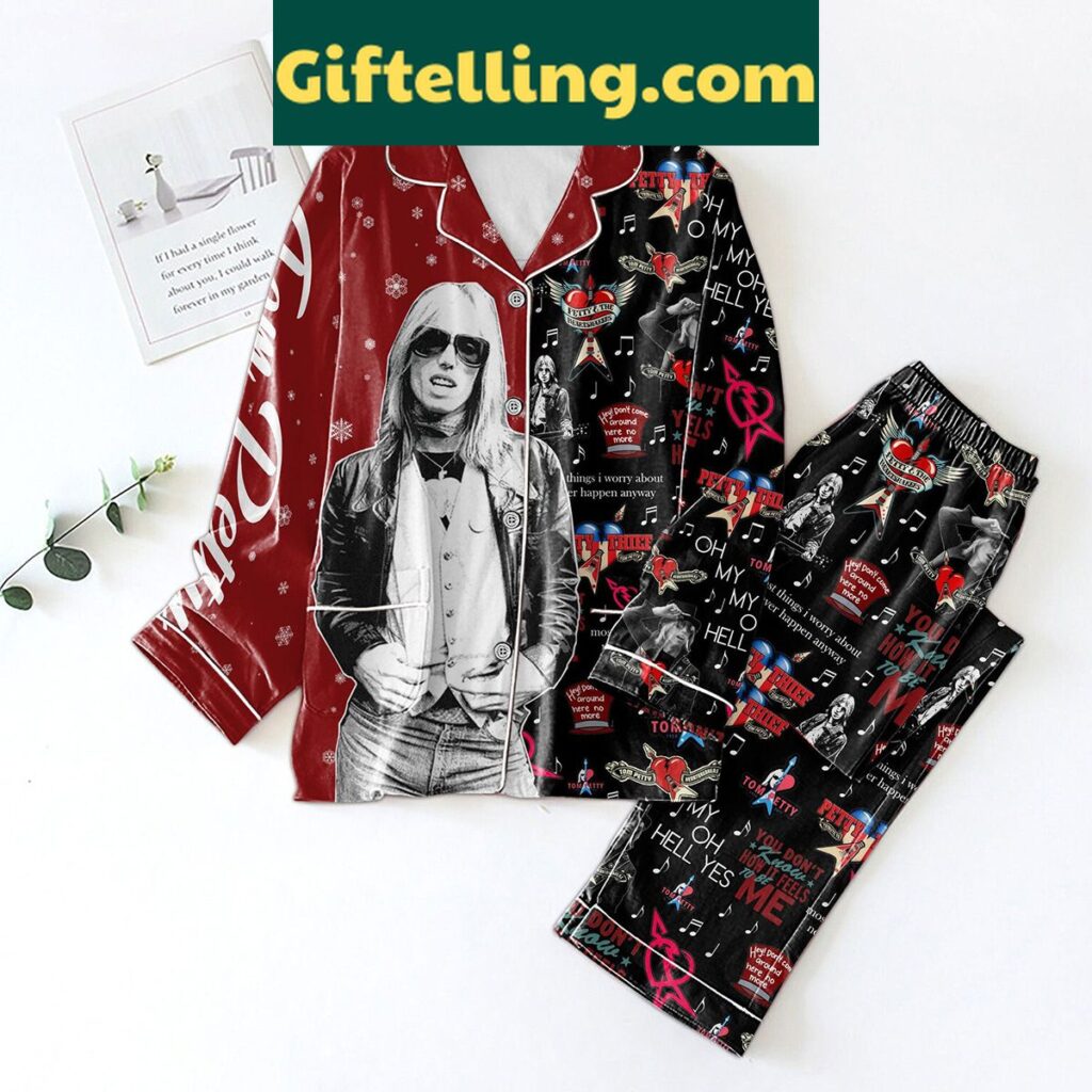 Tom Petty Heartbreakers Pajamas Set with Most Things I Worry About Never Happen Anyway design
